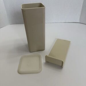 Vintage Tupperware  Cheese Cracker Butter Keeper‎ With Lid And Tray Almond MCM